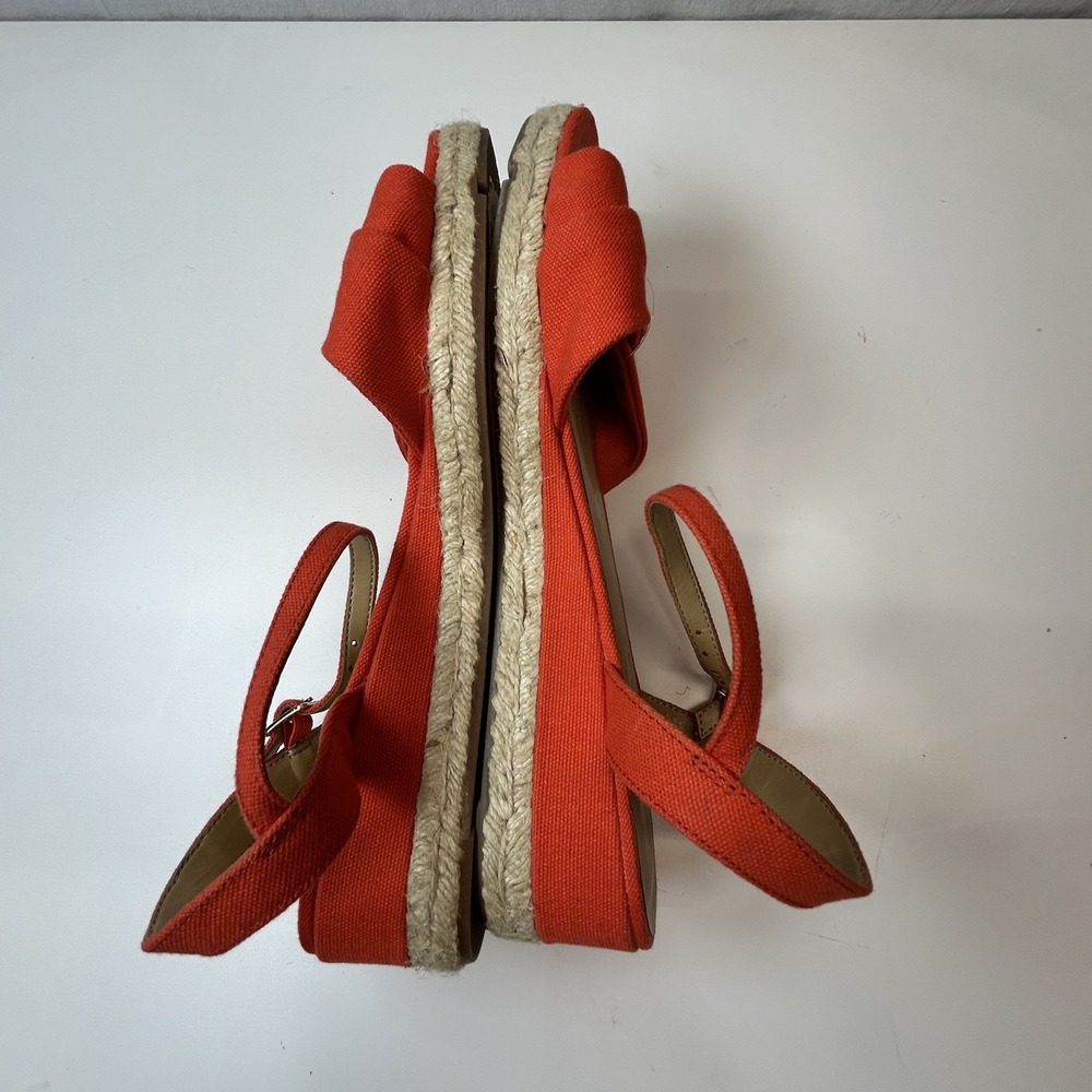 NWOT Talbots Bright Papaya Pamela Twist Summer Shoe/Sandle Style Wedge‎ 8.5 - Picture 4 of 8